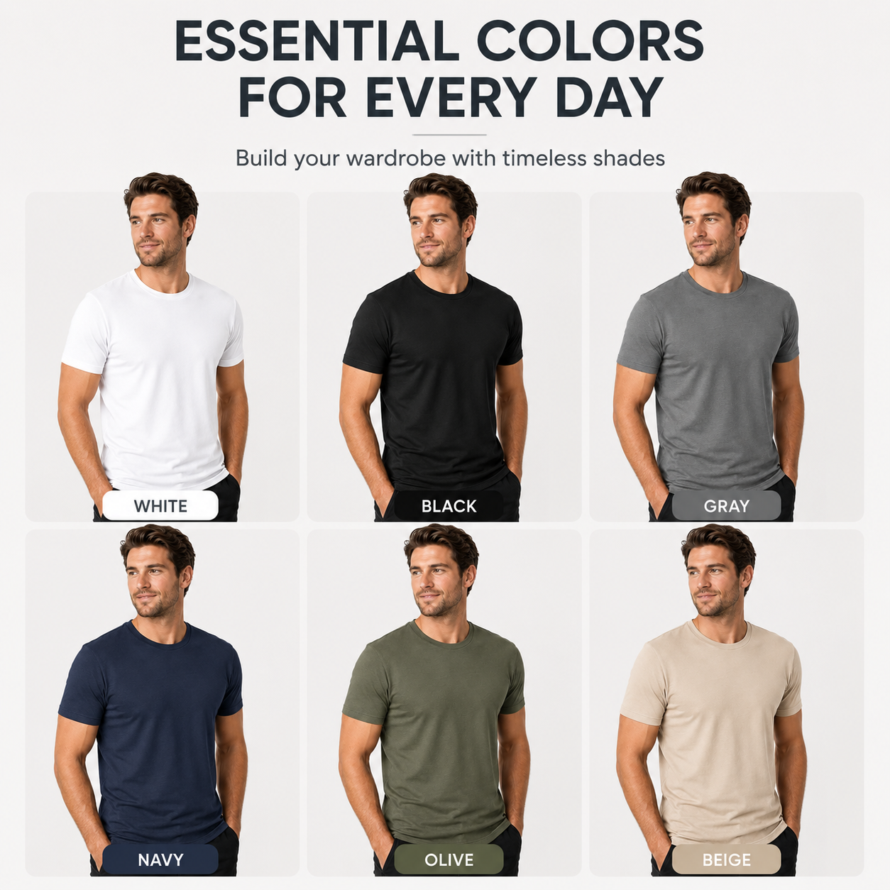 👕 LIMITED-TIME 50% OFF! ✨ Men’s Short Sleeve Crew Neck T-Shirts